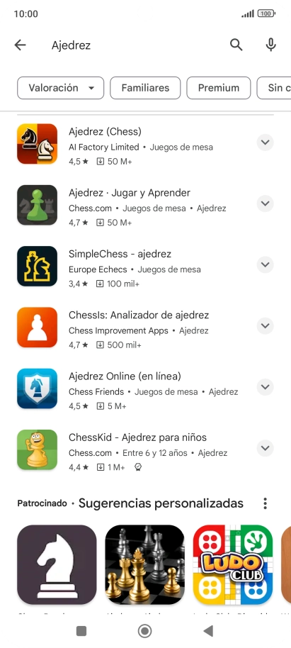 Pulsa la app deseada.