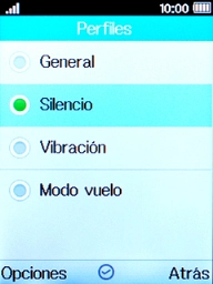 Selecciona otro modo para desactivar el modo silencioso.