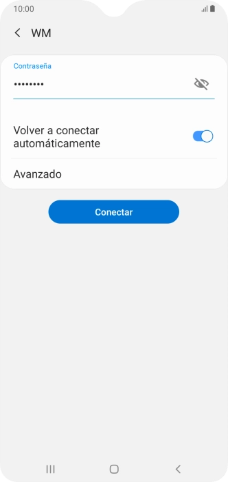 Introduce la contraseña de la red wifi y pulsa Conectar.