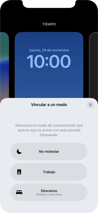 Pulsa un modo de concentración.