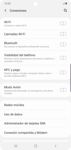 Pulsa Redes móviles.