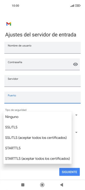 Pulsa Ninguno.