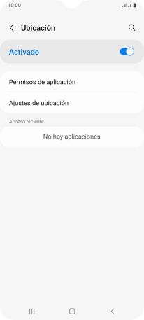 Pulsa Permisos de aplicación.