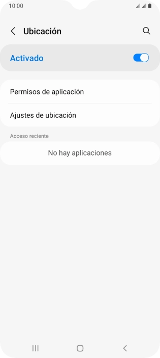 Pulsa Permisos de aplicación.