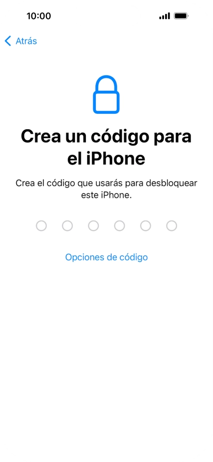 Pulsa Opciones de código.