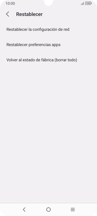 Pulsa Restablecer la configuración de red.