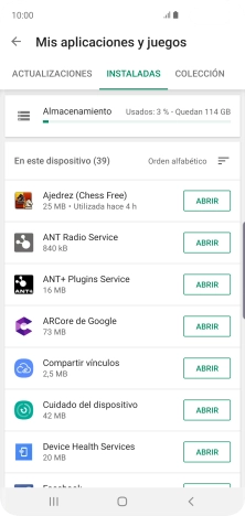 Pulsa la app deseada.