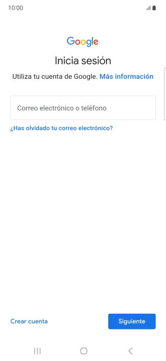 Si no tienes una cuenta de Google, pulsa Crear cuenta y sigue las indicaciones de la pantalla para ver cómo crear una cuenta nueva.