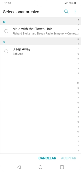 Pulsa los timbres de llamada deseados para escucharlos.