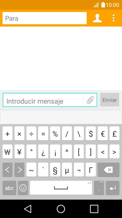 Pulsa abc para volver a la introducción de texto.