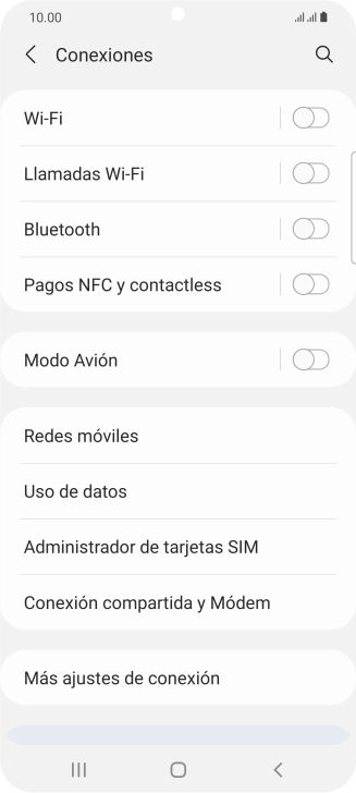 Pulsa Wi-Fi.