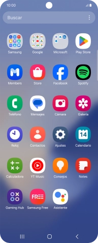Pulsa Galería y desplázate a la carpeta deseada.