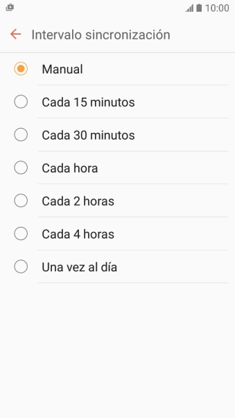 Pulsa el ajuste deseado.