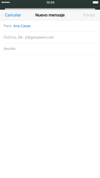 Pulsa Asunto: e introduce el asunto deseado.