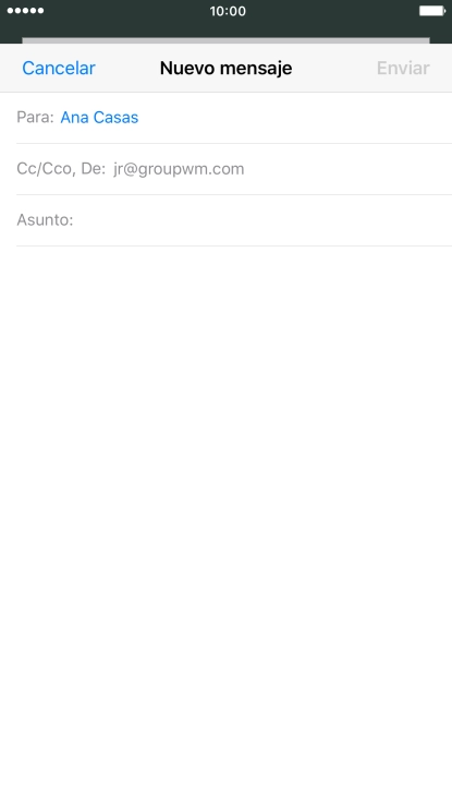 Pulsa Asunto: e introduce el asunto deseado.