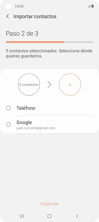 Pulsa Teléfono.