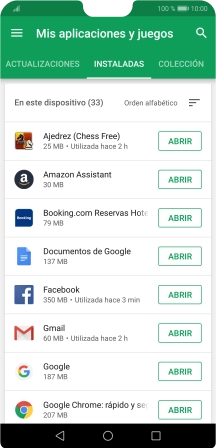 Pulsa la app deseada.
