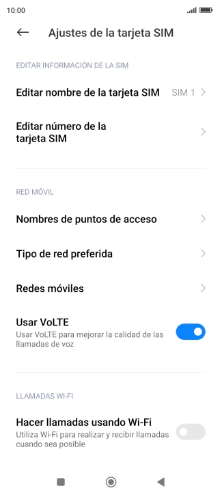 Pulsa Nombres de puntos de acceso.