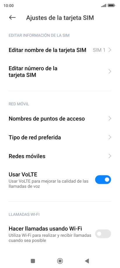 Pulsa Nombres de puntos de acceso.
