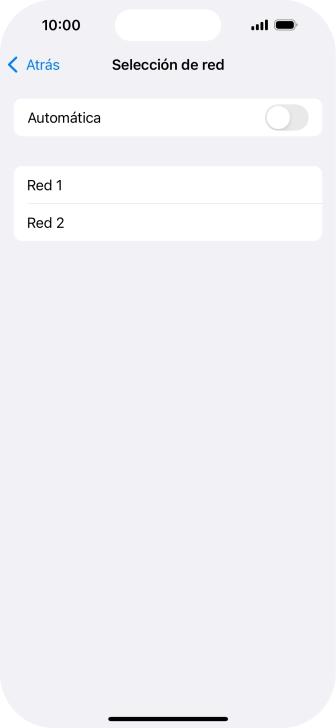 Si desactivas la función, pulsa la red deseada.
