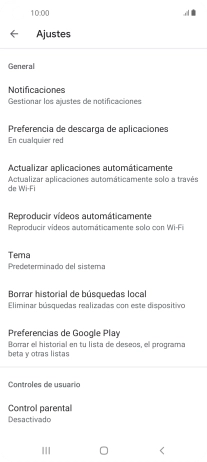Pulsa Actualizar aplicaciones automáticamente.