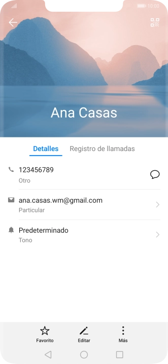 Pulsa el número de teléfono.