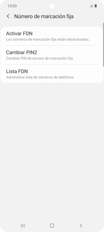 Pulsa Activar FDN.
