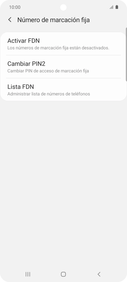 Pulsa Activar FDN.