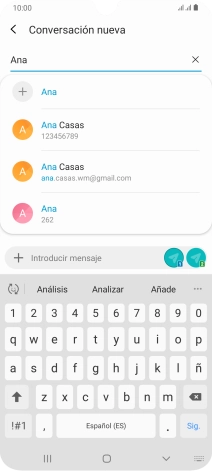 Pulsa el contacto deseado.
