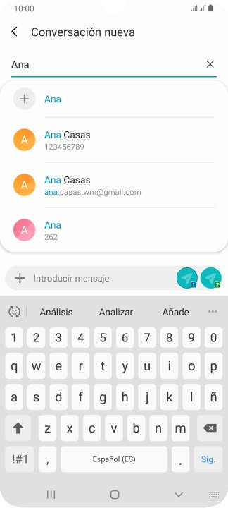 Pulsa el contacto deseado.