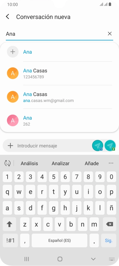 Pulsa el contacto deseado.