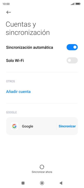 Pulsa Añadir cuenta.