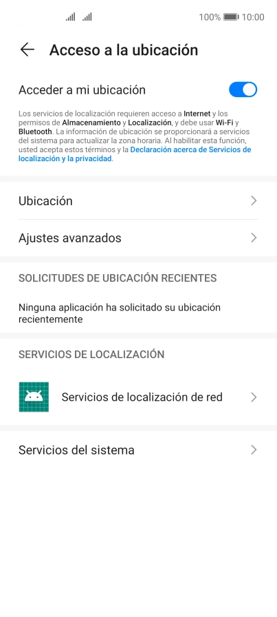 Pulsa Ubicación.