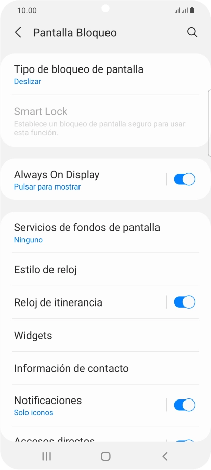 Pulsa Tipo de bloqueo de pantalla.