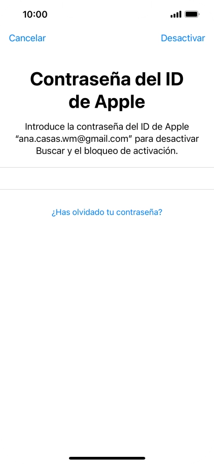 Pulsa Desactivar.