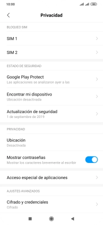 Pulsa la tarjeta SIM deseada.