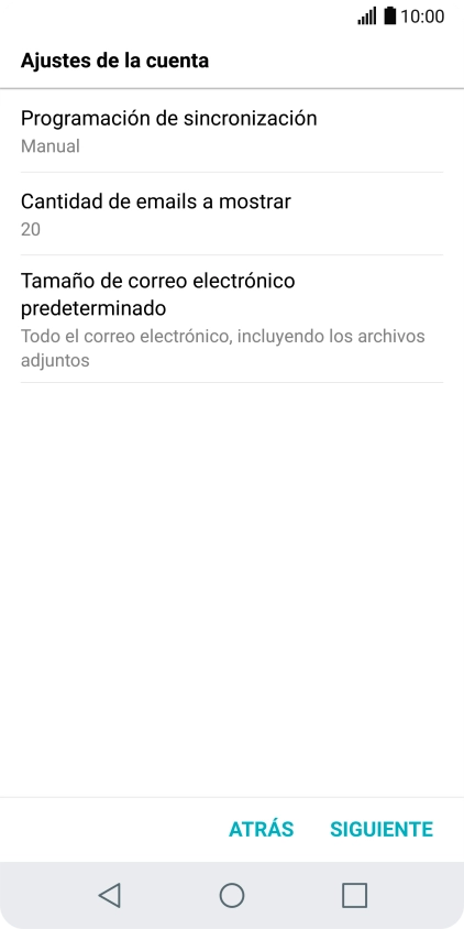 Pulsa Programación de sincronización.