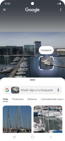 Sigue las indicaciones de la pantalla para utilizar los resultados de búsqueda.