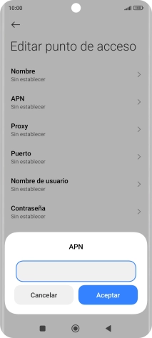 Introduce airtelwap.es y pulsa Aceptar.
