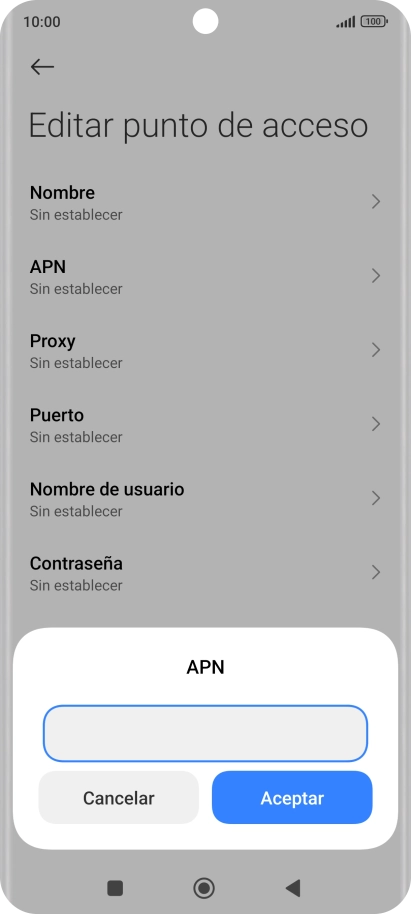 Introduce airtelwap.es y pulsa Aceptar.