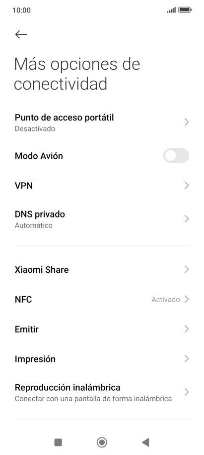 Pulsa Punto de acceso portátil.