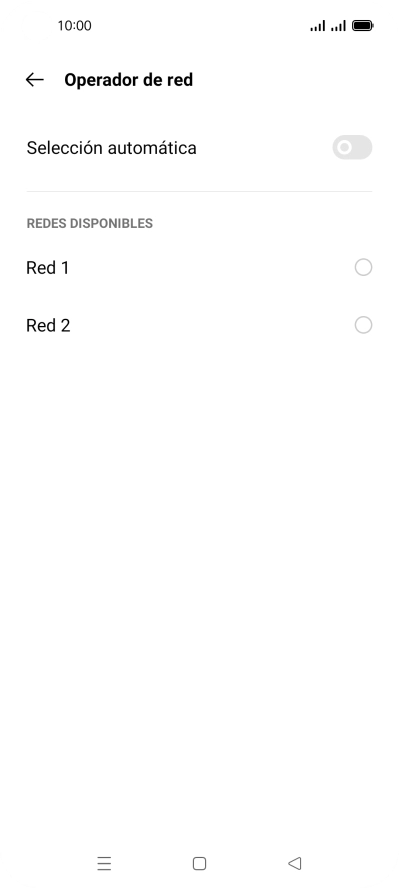 Pulsa la red deseada.
