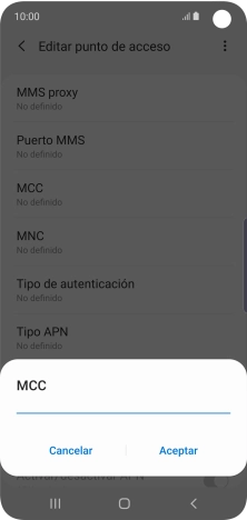 Introduce 214 y pulsa Aceptar.