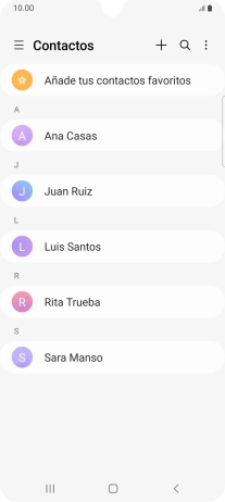 Pulsa el icono de nuevo contacto.