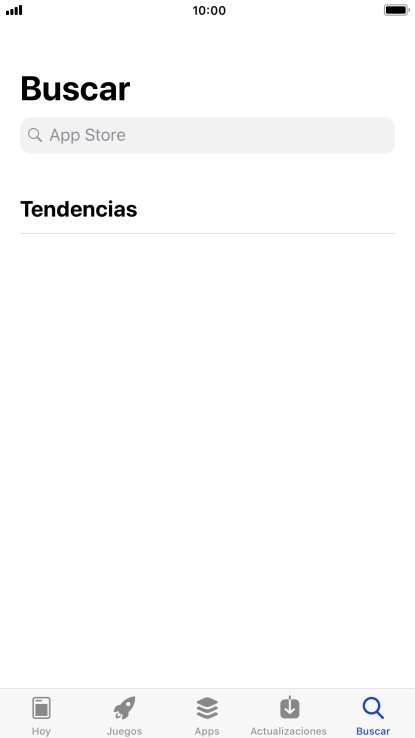 Pulsa en el campo de búsqueda e introduce el nombre o el tema de la app deseada.