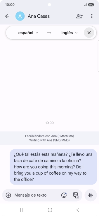 Sigue las indicaciones de la pantalla para seleccionar los ajustes de idioma deseados y utilizar la función.
