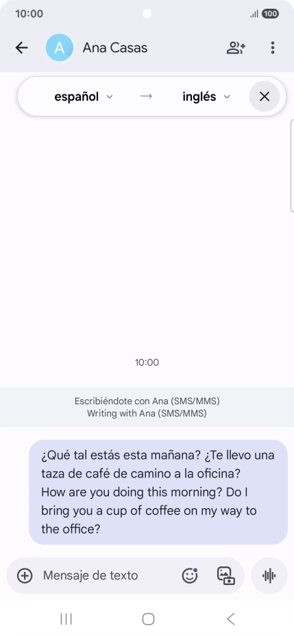 Sigue las indicaciones de la pantalla para seleccionar los ajustes de idioma deseados y utilizar la función.
