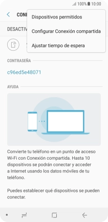 Pulsa Configurar Conexión compartida.