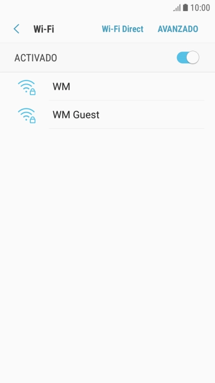 Pulsa la red wifi deseada.