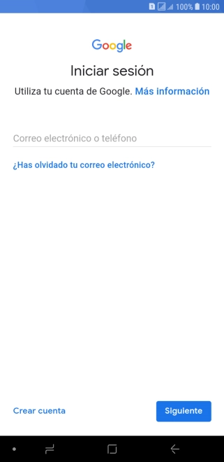 Si no tienes una cuenta de Google, pulsa Crear cuenta y sigue las indicaciones de la pantalla para ver cómo crear una cuenta nueva.